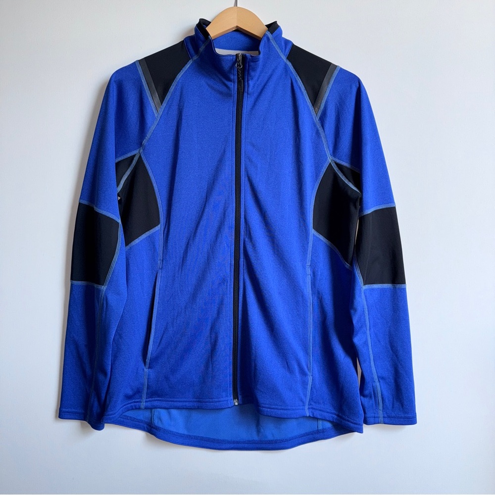 Elevate Sport Women's Full-Zip Athletic Training Jacket Royal Blue/Black Medium